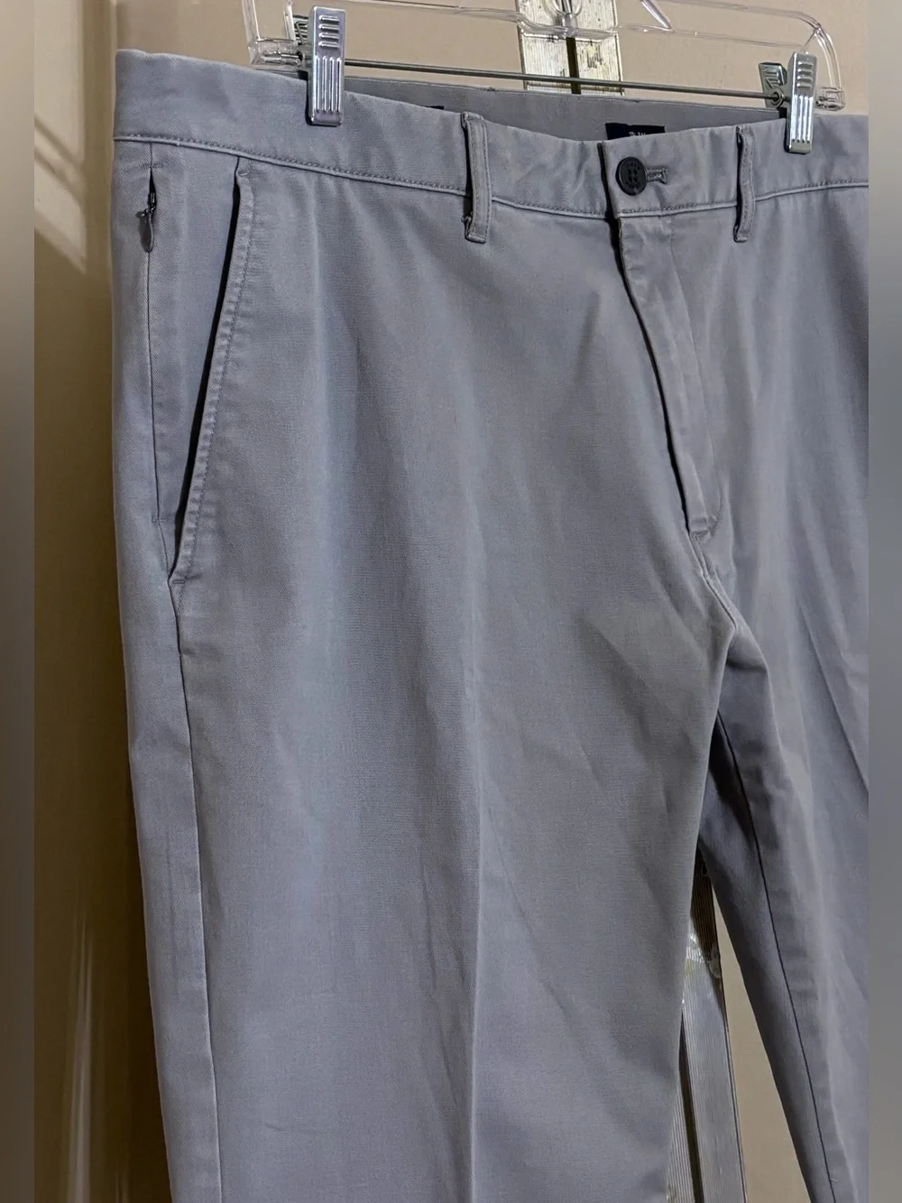 J. Crew Flex Slim Men's Grey Chino Trousers Sz 36/32